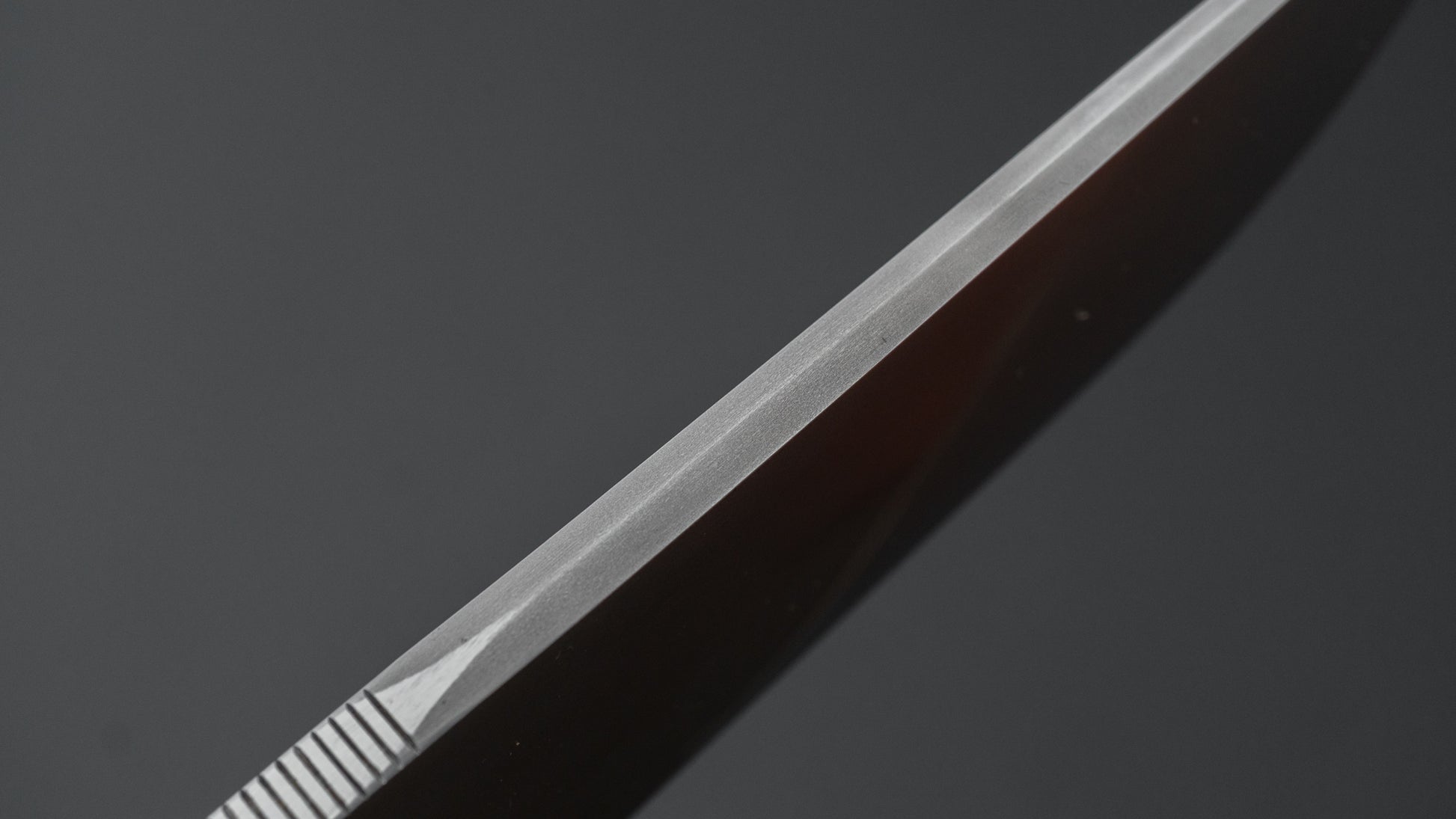 Seino Nagisa Blue #2 Honyaki Fixed Blade Stabilized Wood Handle (#005)