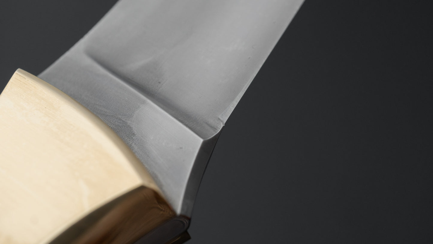 Seino Nagisa Blue #2 Honyaki Fixed Blade Stabilized Wood Handle (#005)