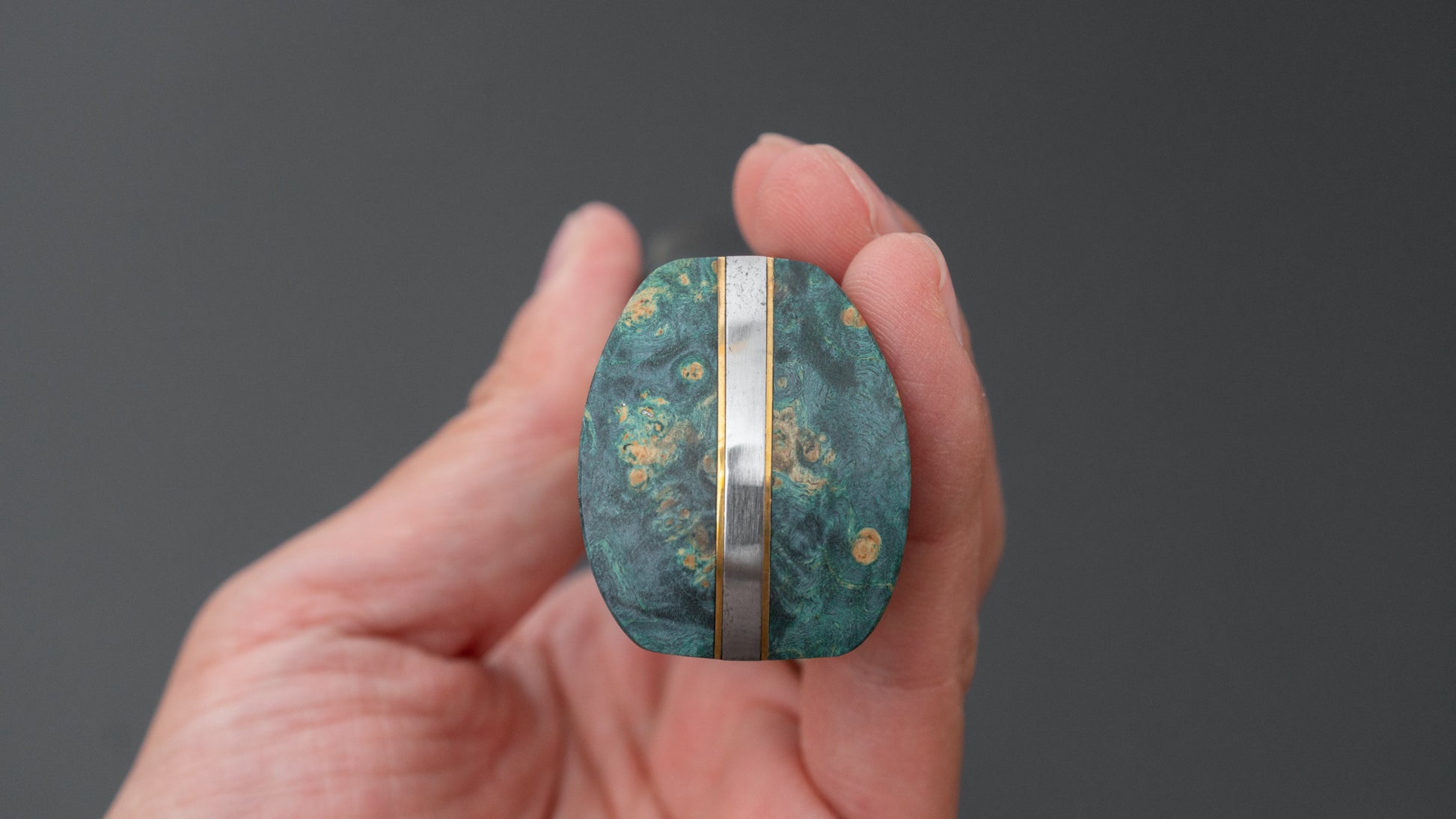 Seino Nagisa Blue #2 Honyaki Fixed Blade Stabilized Wood Handle (#005)