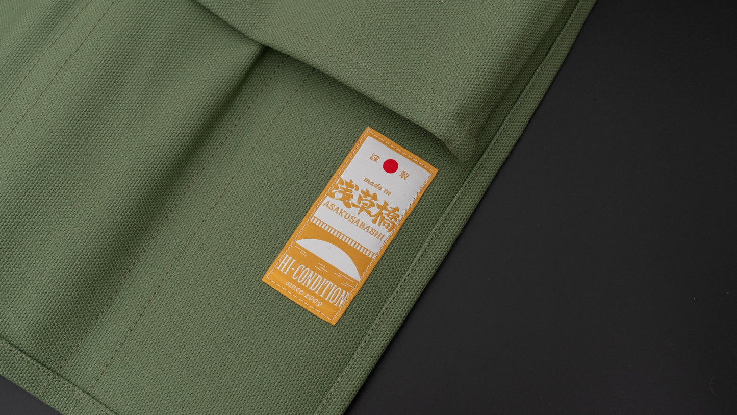 HI-CONDITION Hanpu Canvas 6 Pockets Knife Roll Dusty Green - HITOHIRA