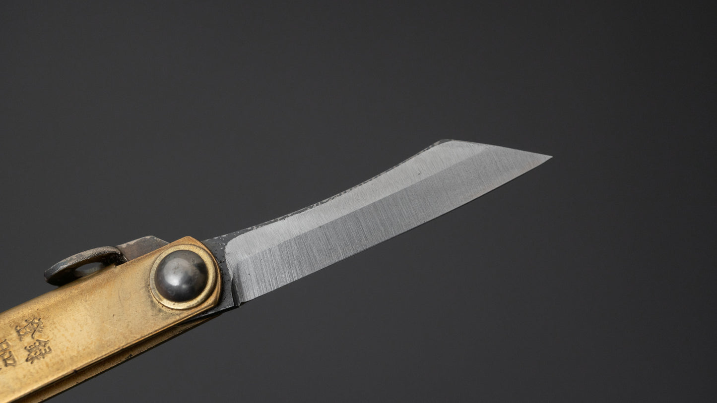 Higonokami Folding Knife Mini Brass Handle - HITOHIRA