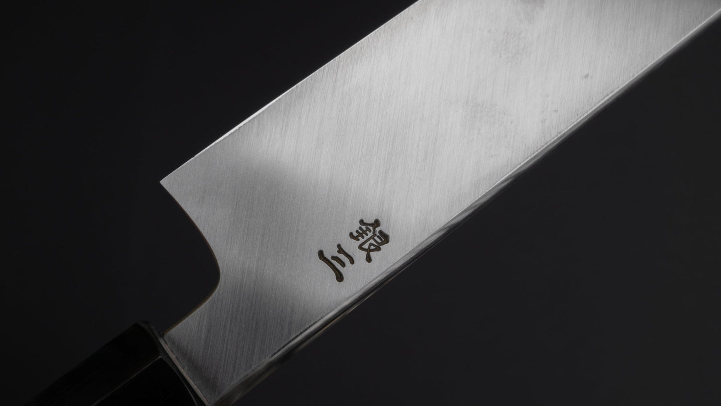 Hitohira Kikuchiyo Mosuke Silver #3 Yanagiba 300mm Lacewood Handle (Mirror Polished/ Saya) | HITOHIRA