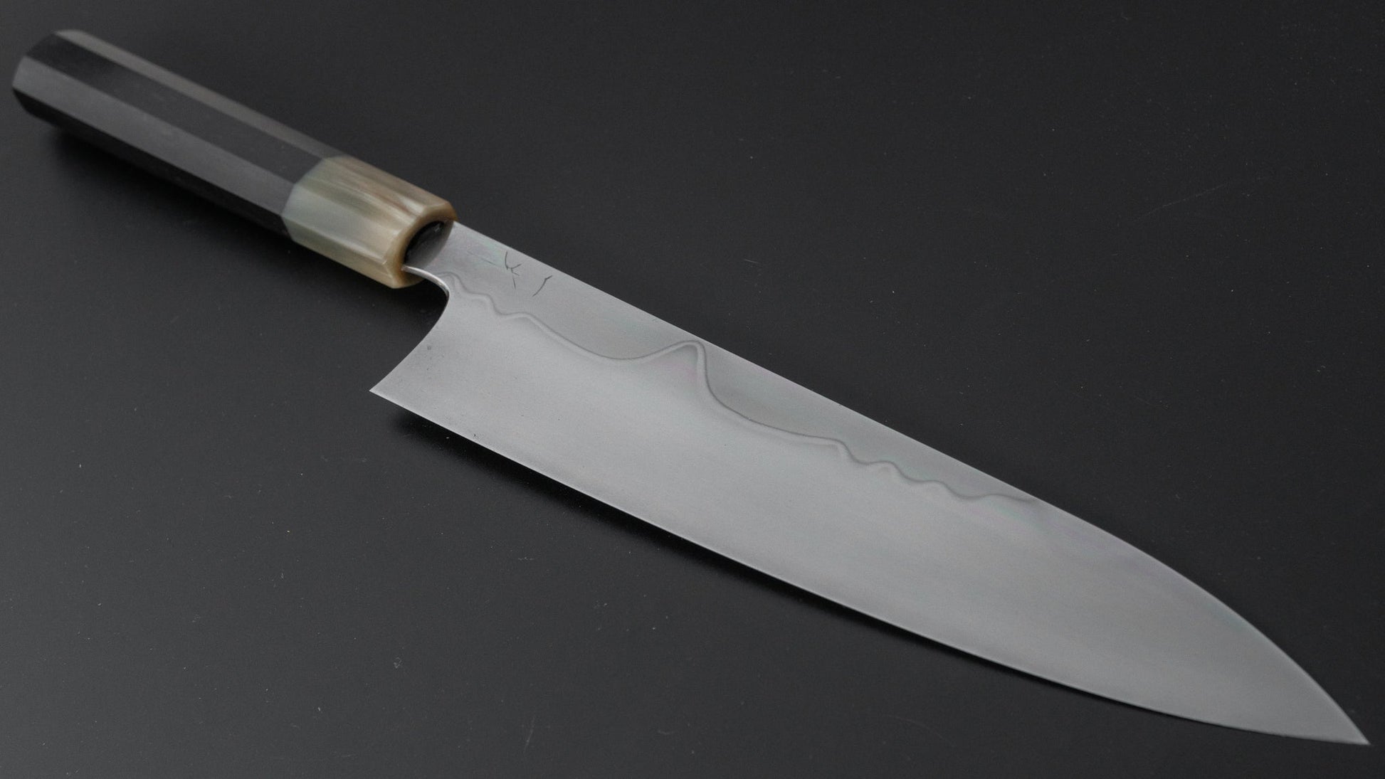 Hitohira Togashi Yohei White #2 Fuji Mizu Honyaki Gyuto 240mm Taihei Ebony Handle (#062/ Saya) - HITOHIRA