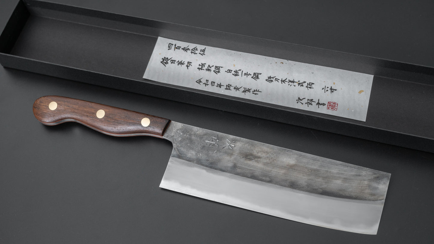 Jiro Tsuchime Yo Nakiri 180mm Tagayasan Handle (#435) - HITOHIRA