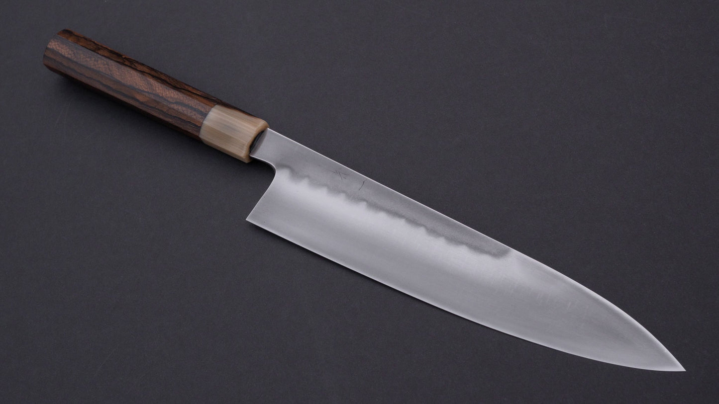 Hitohira Togashi Yohei Blue #1 Mizu Honyaki Gyuto 240mm Ziricote Handle (#001/ Saya) | HITOHIRA