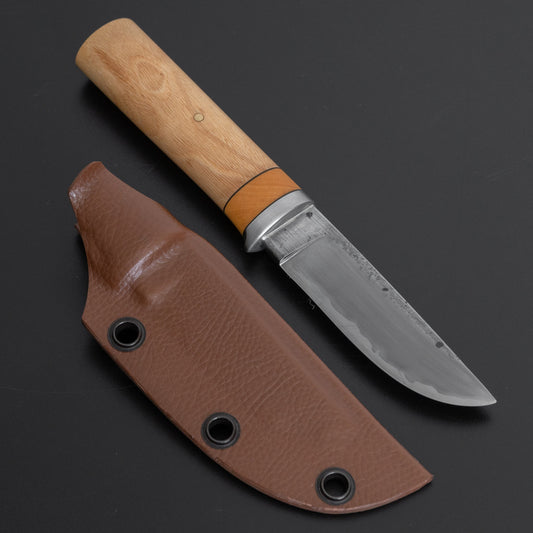 Kanatoko Work Knife Fixed Blade 80mm Hiiragi Handle (#004) - HITOHIRA