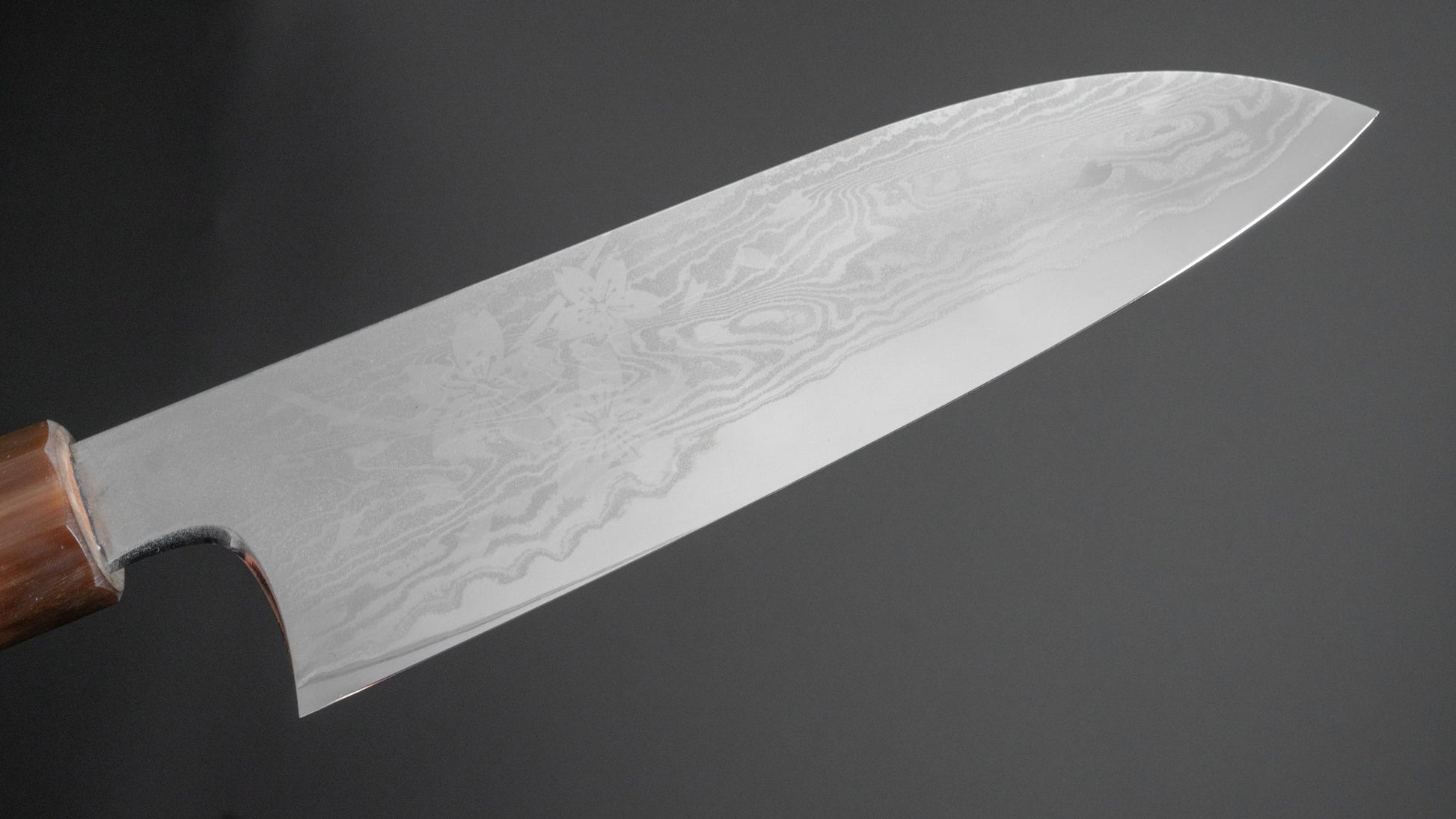 Hitohira Sakura Damascus Santoku Sakura Handle - HITOHIRA