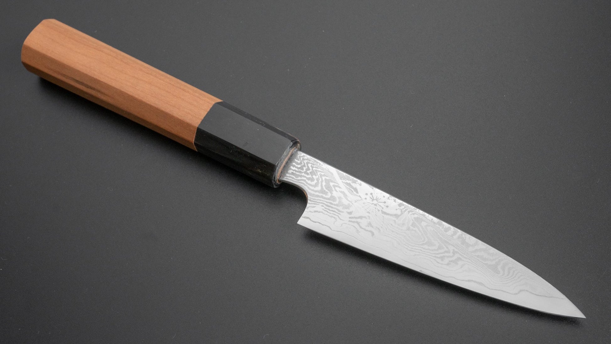 Hitohira Sakura Damascus Paring 105mm Sakura Handle (Rikichi/ Limited) - HITOHIRA