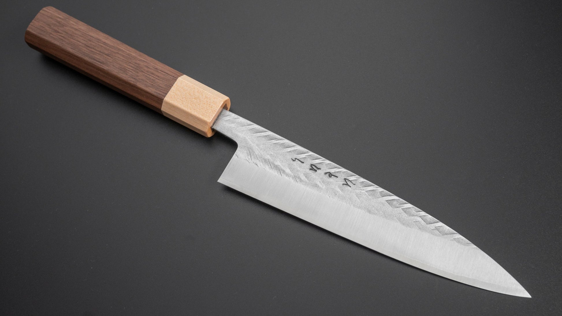 Hitohira TD SLD Tsuchime Gyuto 165mm Walnut Handle - HITOHIRA