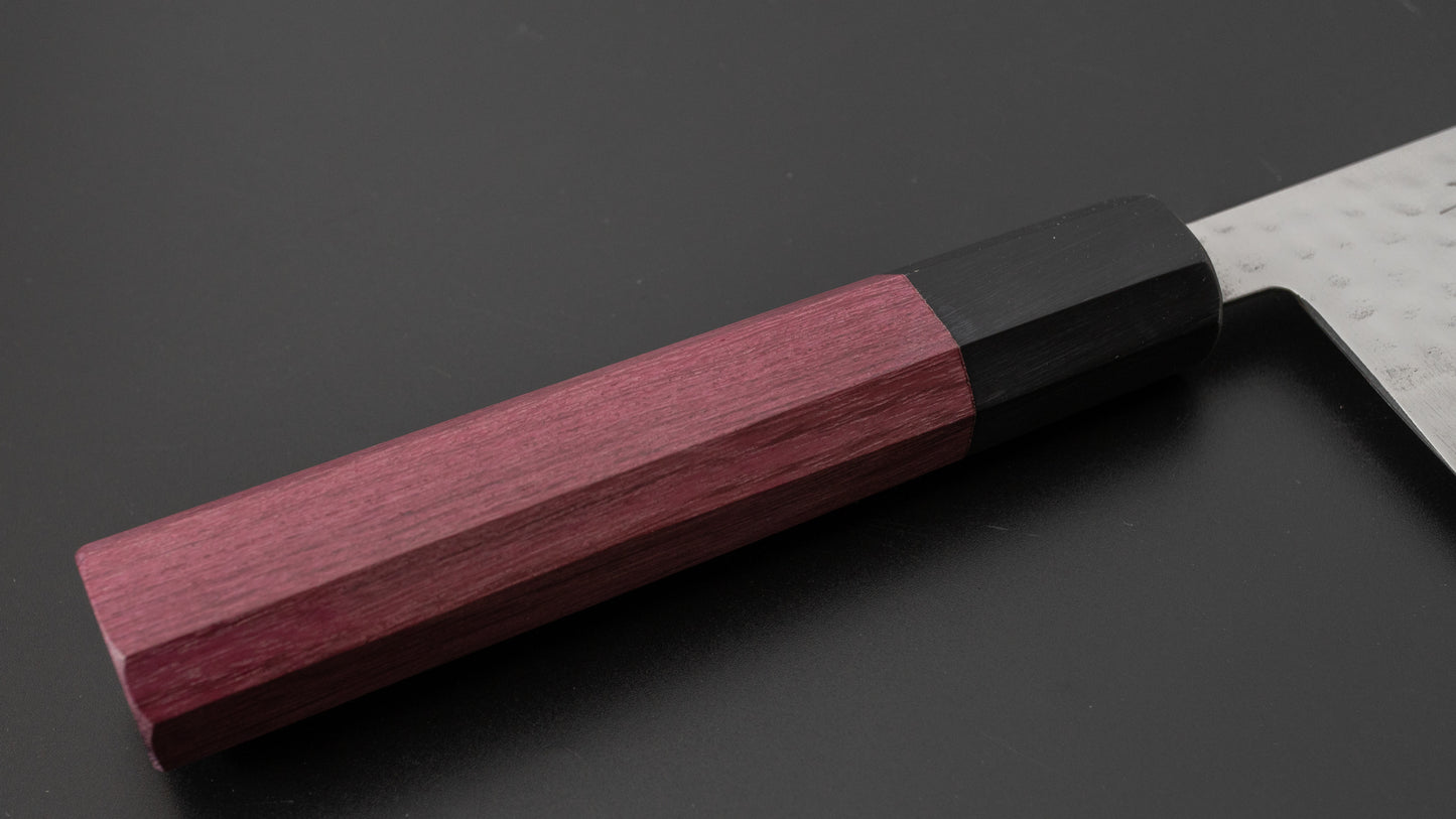 Hitohira NM Tsuchime Nakiri 165mm Purpleheart Handle - HITOHIRA