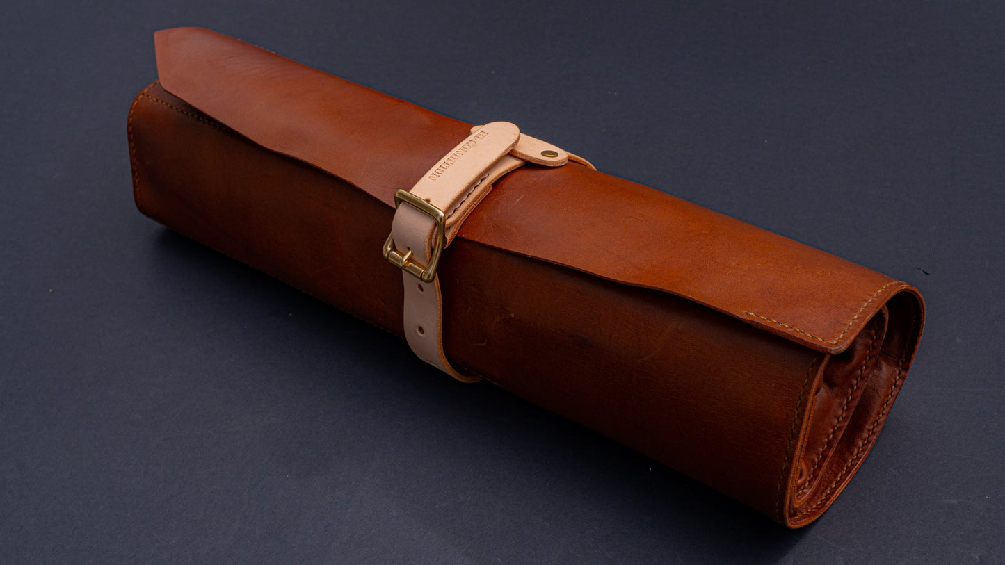 HI-CONDITION Leather 7 Pockets Knife Roll - HITOHIRA
