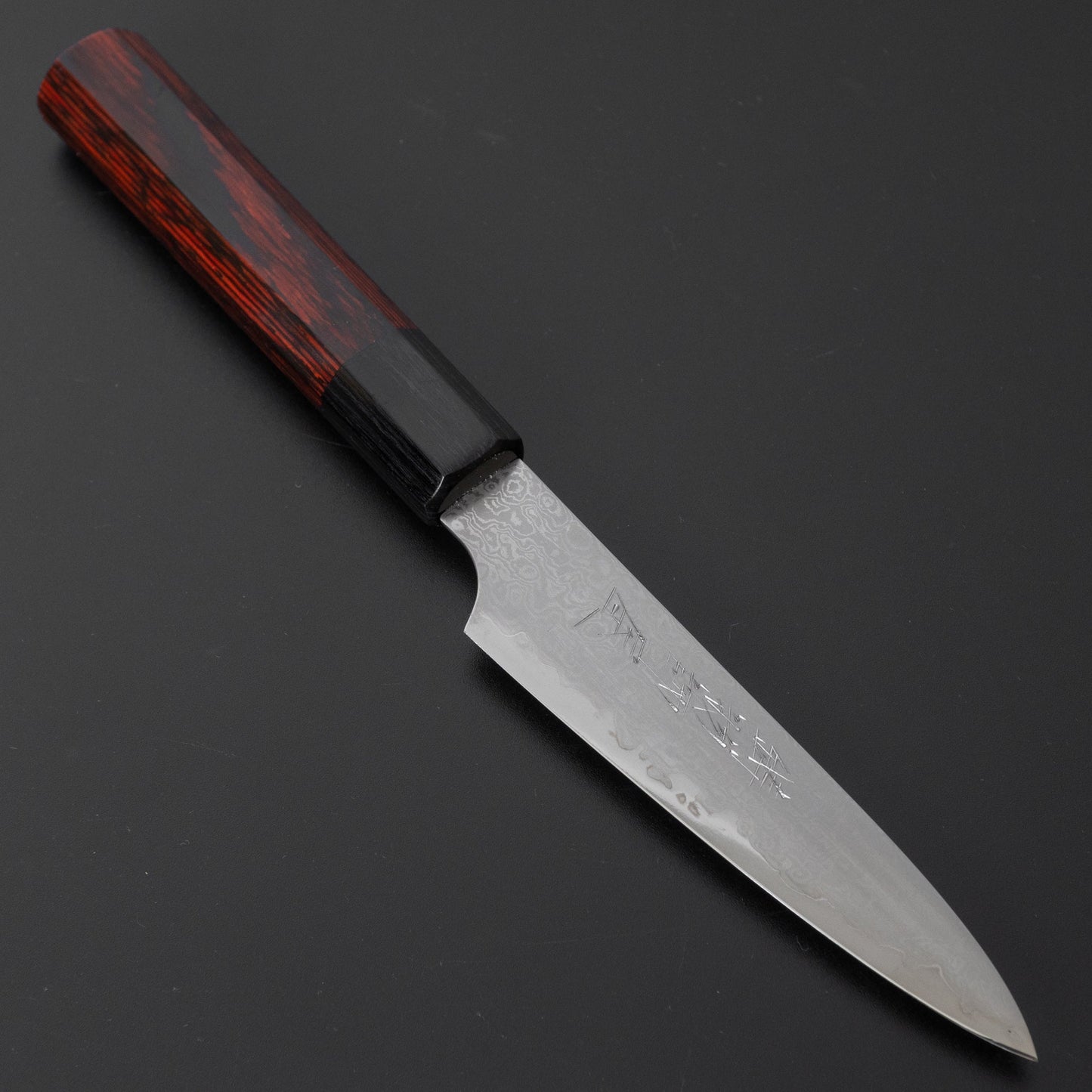 Hitohira Imojiya TH Damascus Petty 120mm Pakka Handle (Red) | HITOHIRA