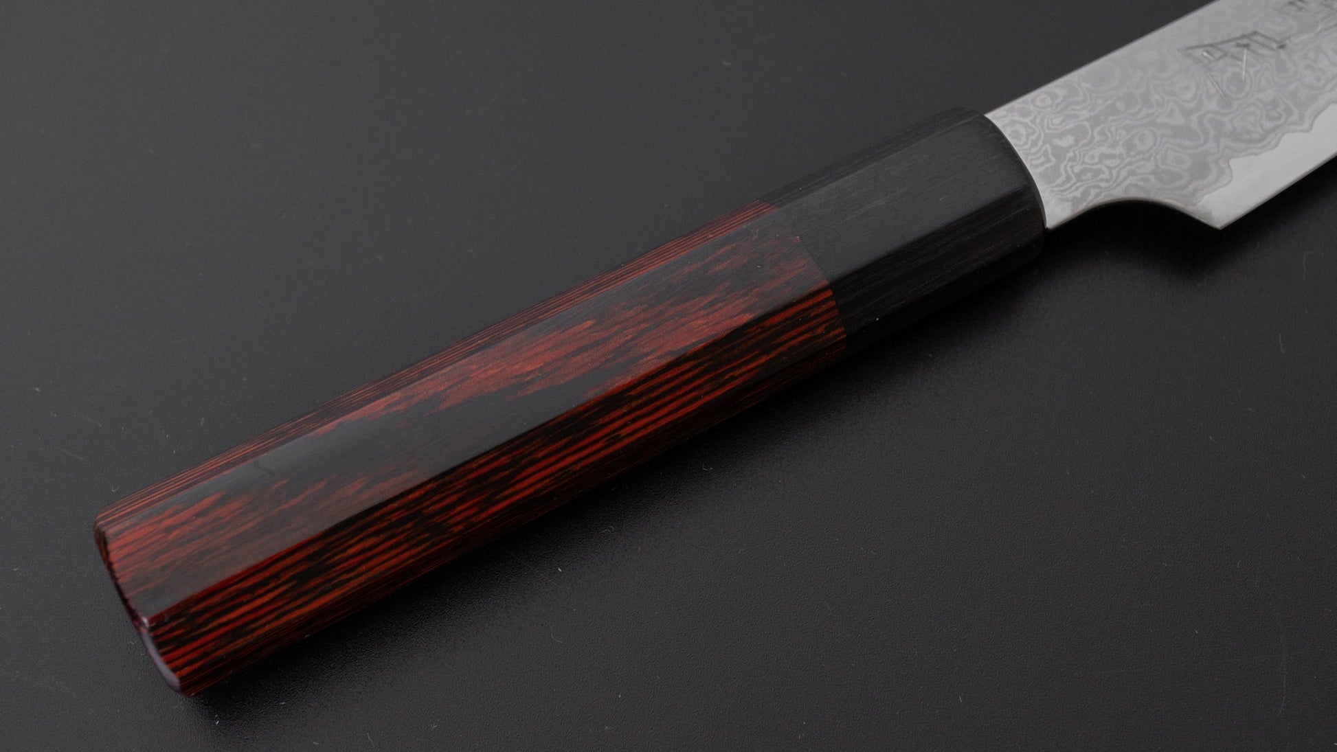 Hitohira Imojiya TH Damascus Petty 120mm Pakka Handle (Red) | HITOHIRA