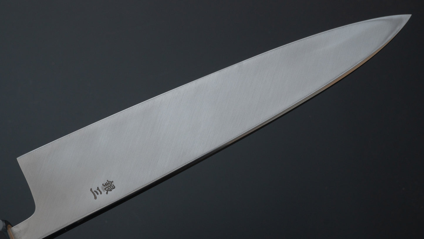 Hitohira Kikuchiyo Rikichi Silver #3 Mioroshi Deba 210mm Ho Wood Handle (Saya) - HITOHIRA