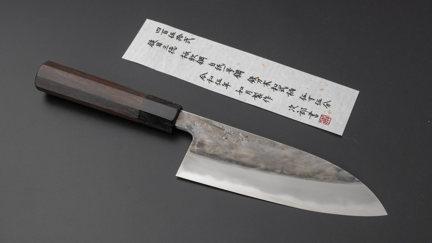 Jiro Tsuchime Wa Santoku 165mm Taihei Tagayasan Handle (#452) - HITOHIRA