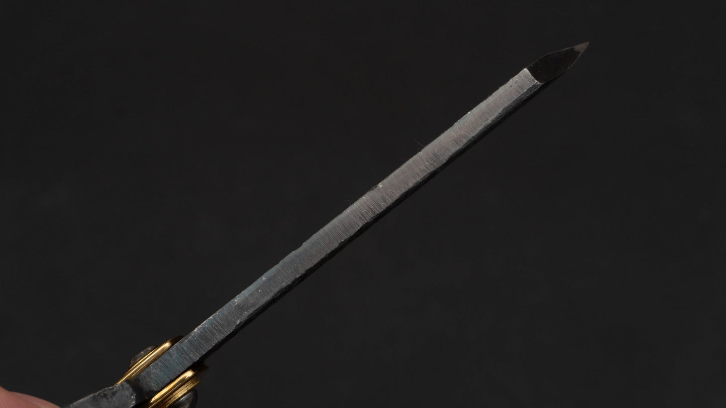 Higonokami Motosuke Folding Knife X Large Brass Handle (#16Y M) - HITOHIRA