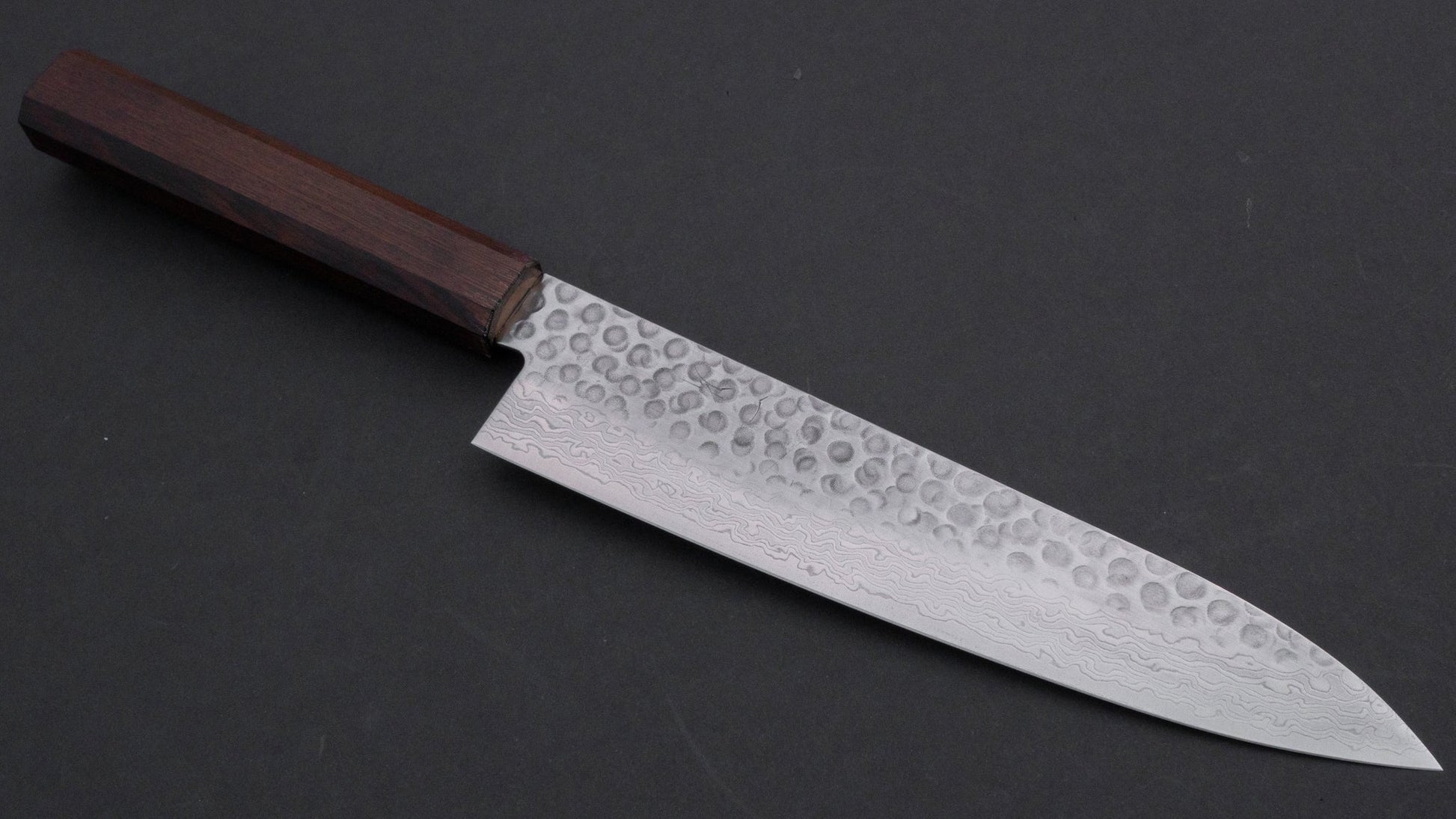 Hitohira HG Tsuchime Damascus Gyuto 210mm Wenge Handle | HITOHIRA