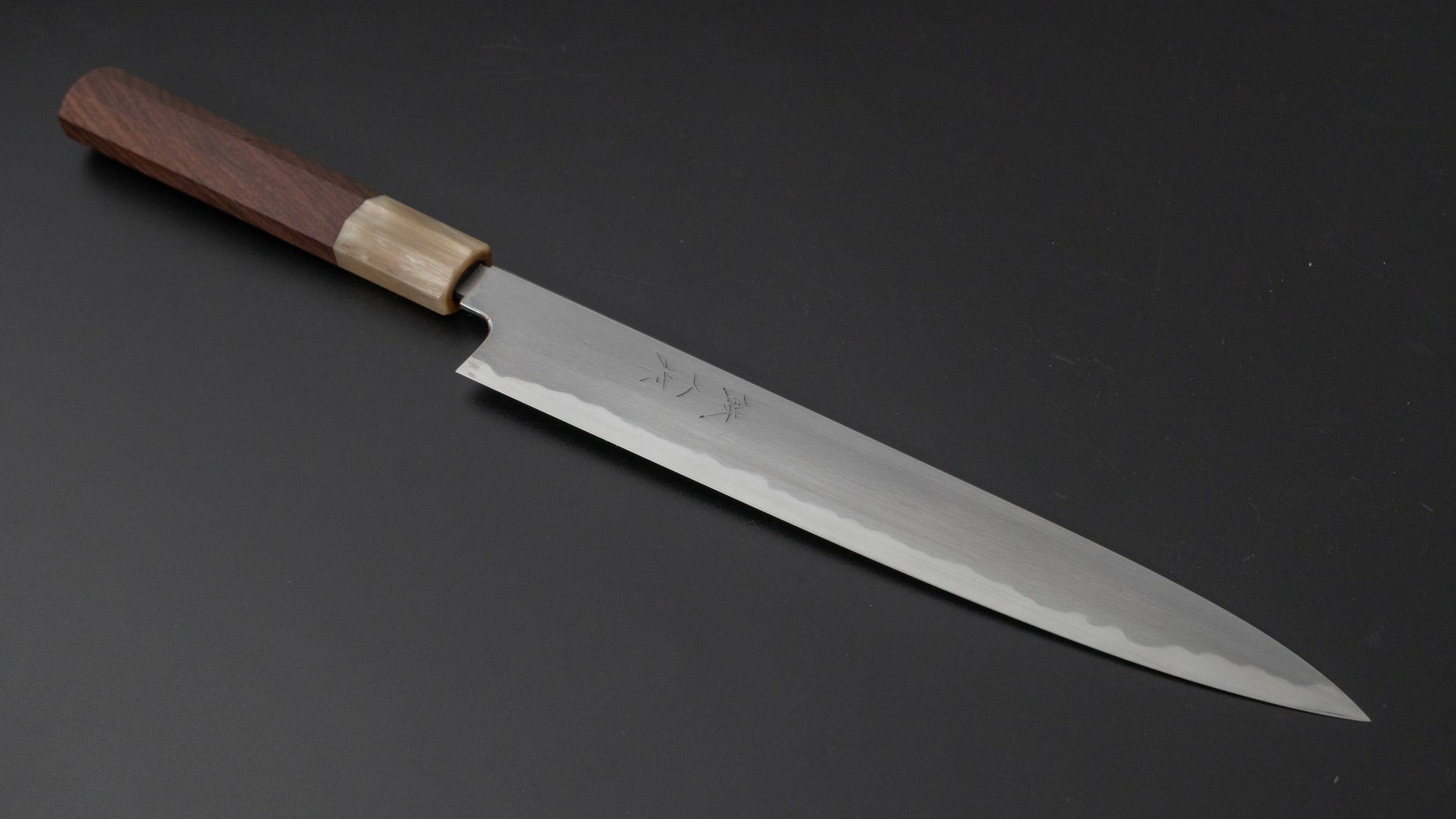 Tetsujin Blue #2 Kasumi Sujihiki 240mm Taihei Rosewood Handle - HITOHIRA