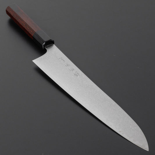 Hitohira Imojiya TH Damascus Gyuto 240mm Pakka Handle (Red) | HITOHIRA