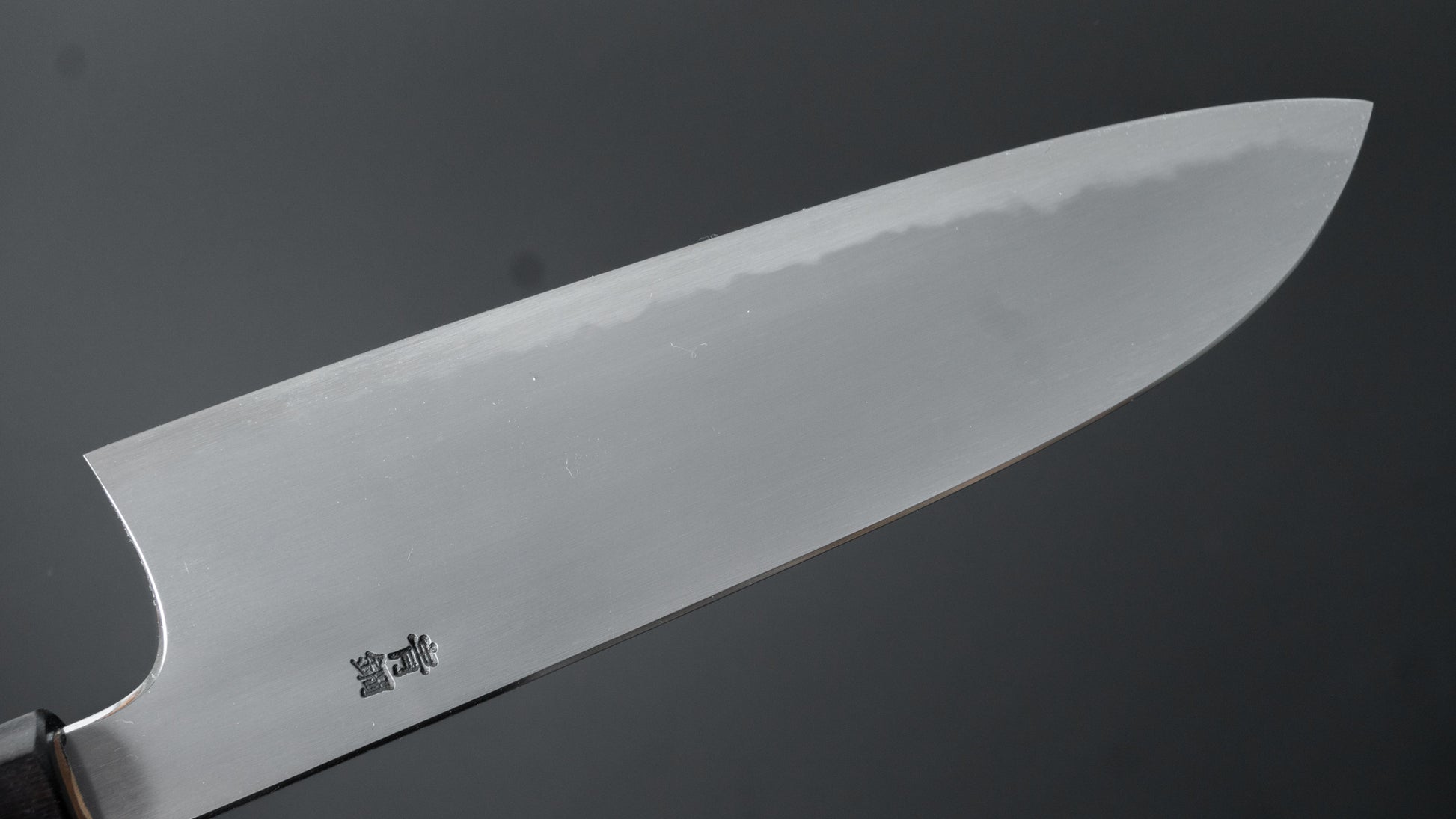 Hitohira Gorobei Rikichi Blue #2 Kasumi Santoku Cherry Wood Handle - HITOHIRA