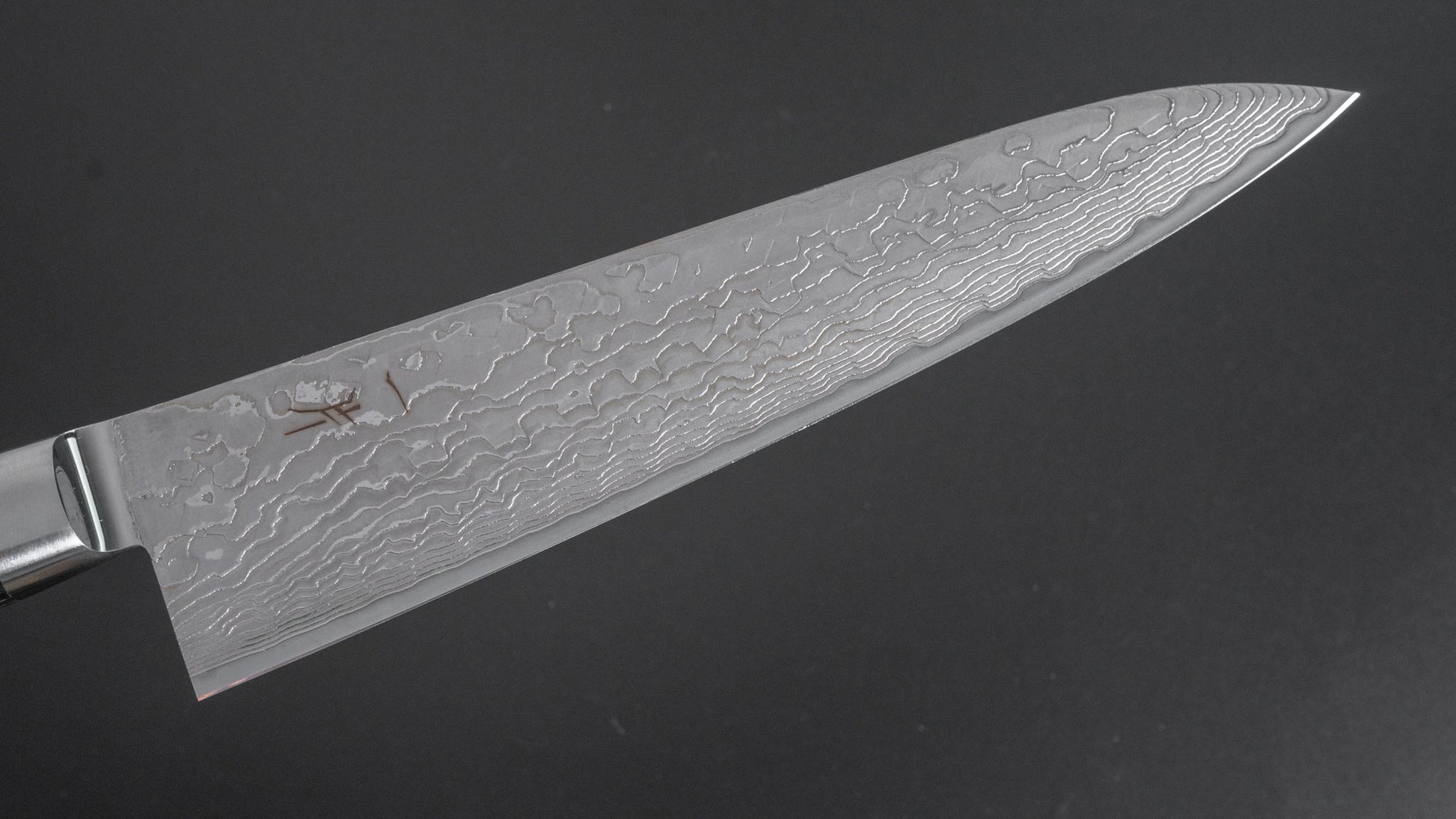 Hitohira FJ SG2 Nickel Damascus Black Gyuto 210mm Linen Micarta Handle - HITOHIRA