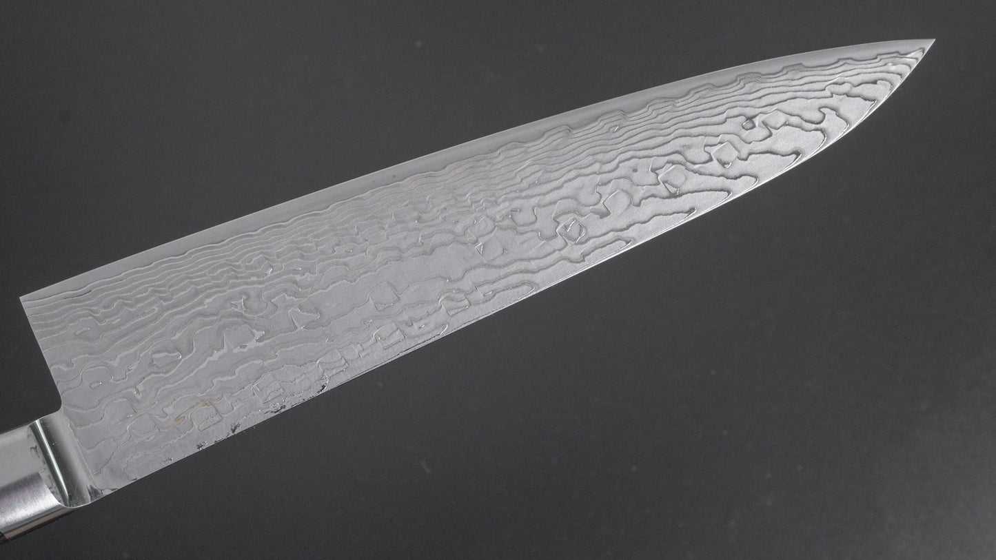 Hitohira FJ SG2 Nickel Damascus Black Gyuto 210mm Linen Micarta Handle - HITOHIRA