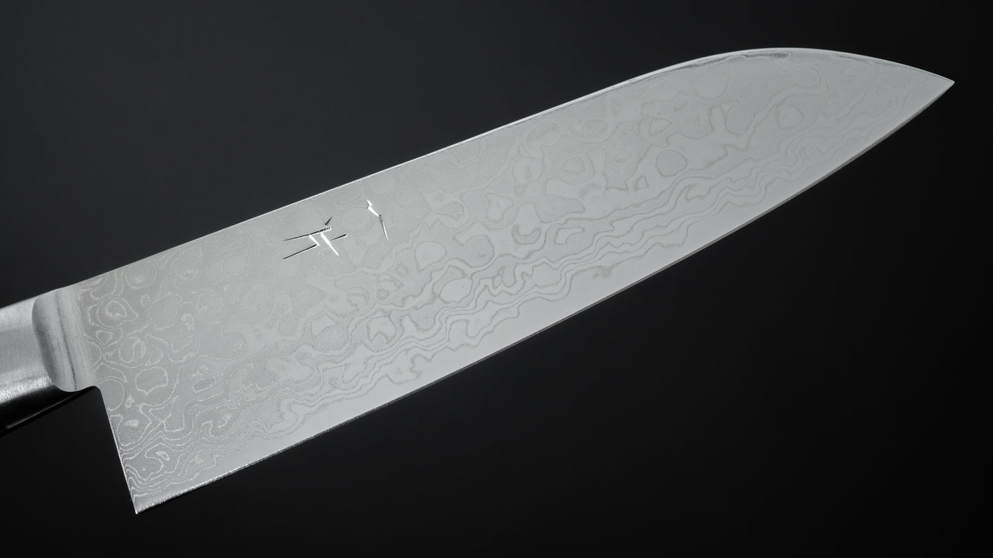 Hitohira HG Damascus Santoku Pakka Handle - HITOHIRA