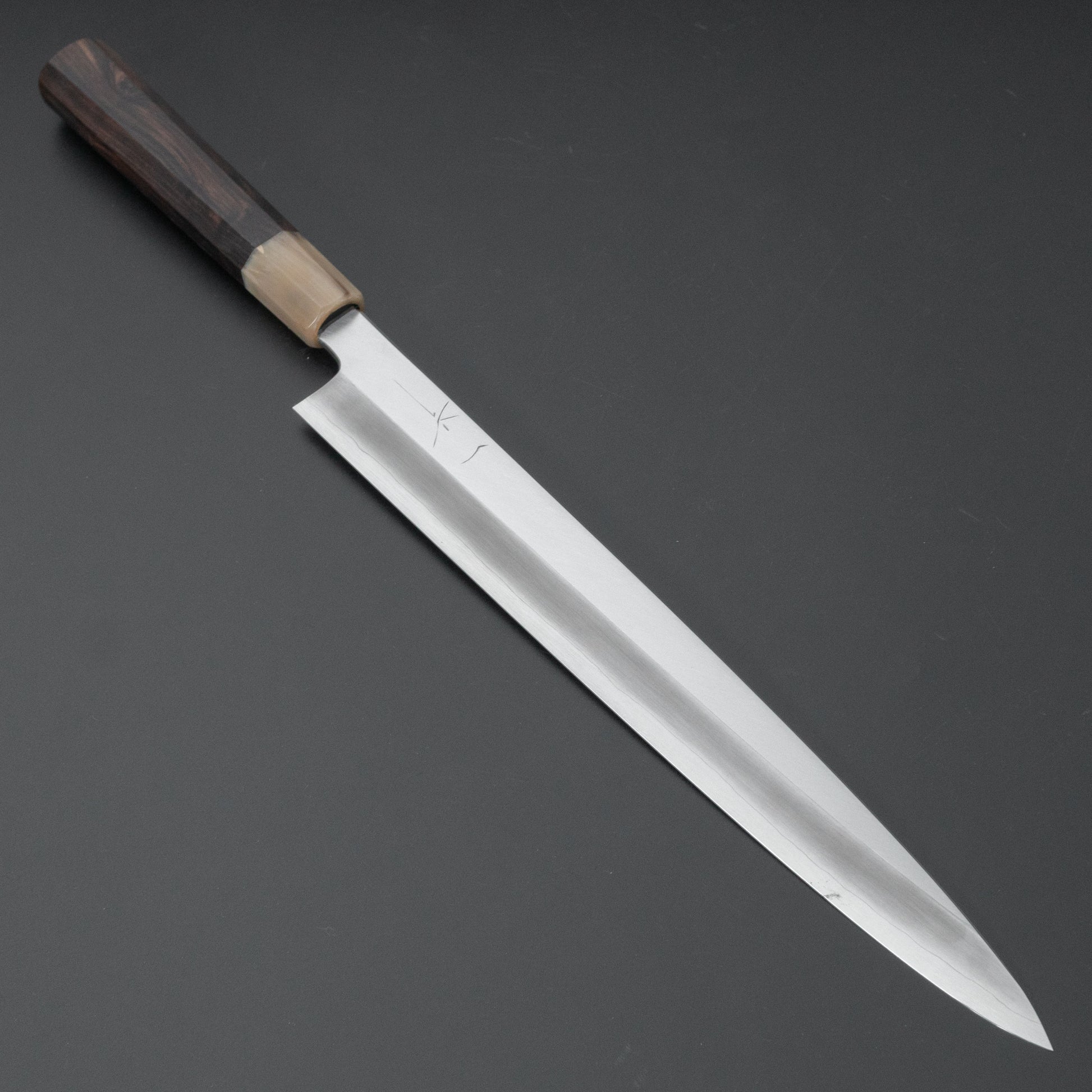 Hitohira Kikuchiyo Mosuke Silver #3 Yanagiba 300mm Ebony Handle (Saya) - HITOHIRA