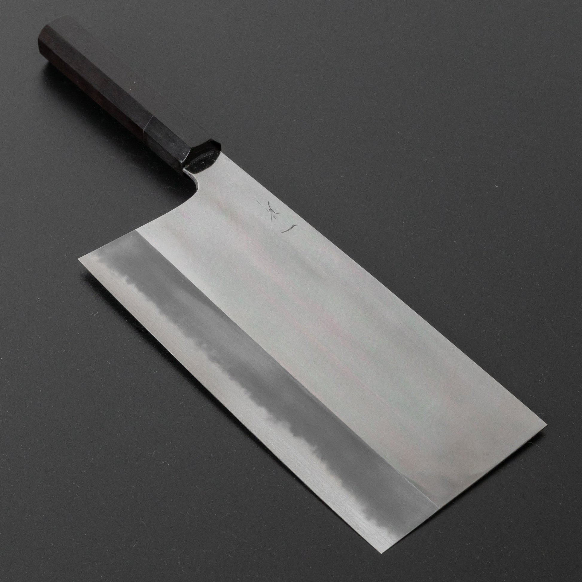 Hitohira Tanaka Kambei White #2 Mirror Polished Chinese Cleaver 220mm Ebony Handle (Saya) - HITOHIRA