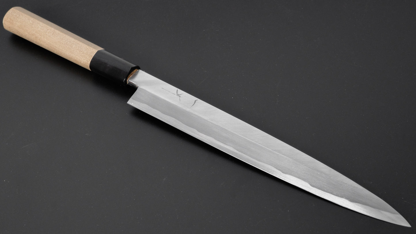 Hitohira Kikuchiyo Manzo White #3 Yanagiba 210mm Ho Wood Handle (D-Shape) - HITOHIRA