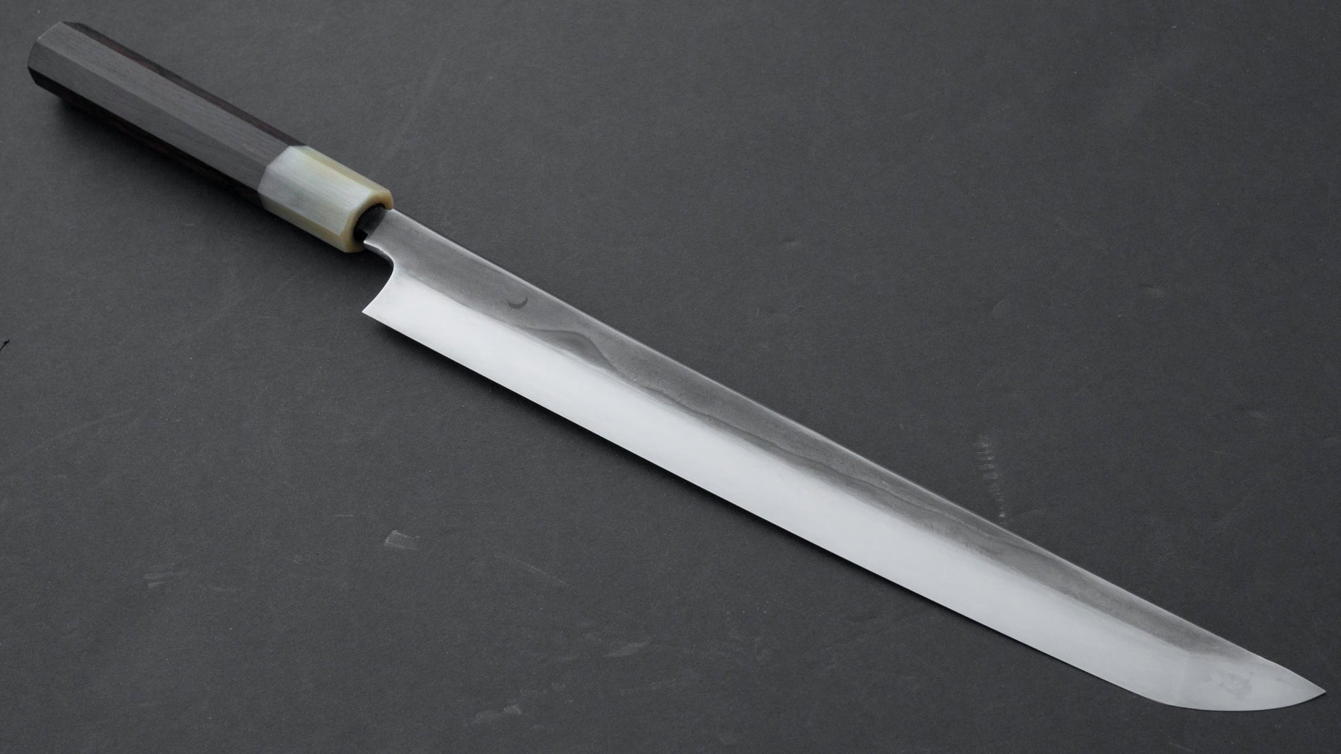 Hitohira Yoru Fuji Mizu Honyaki Yanagi Sakimaru 300mm Ziricote Handle (Saya) | HITOHIRA