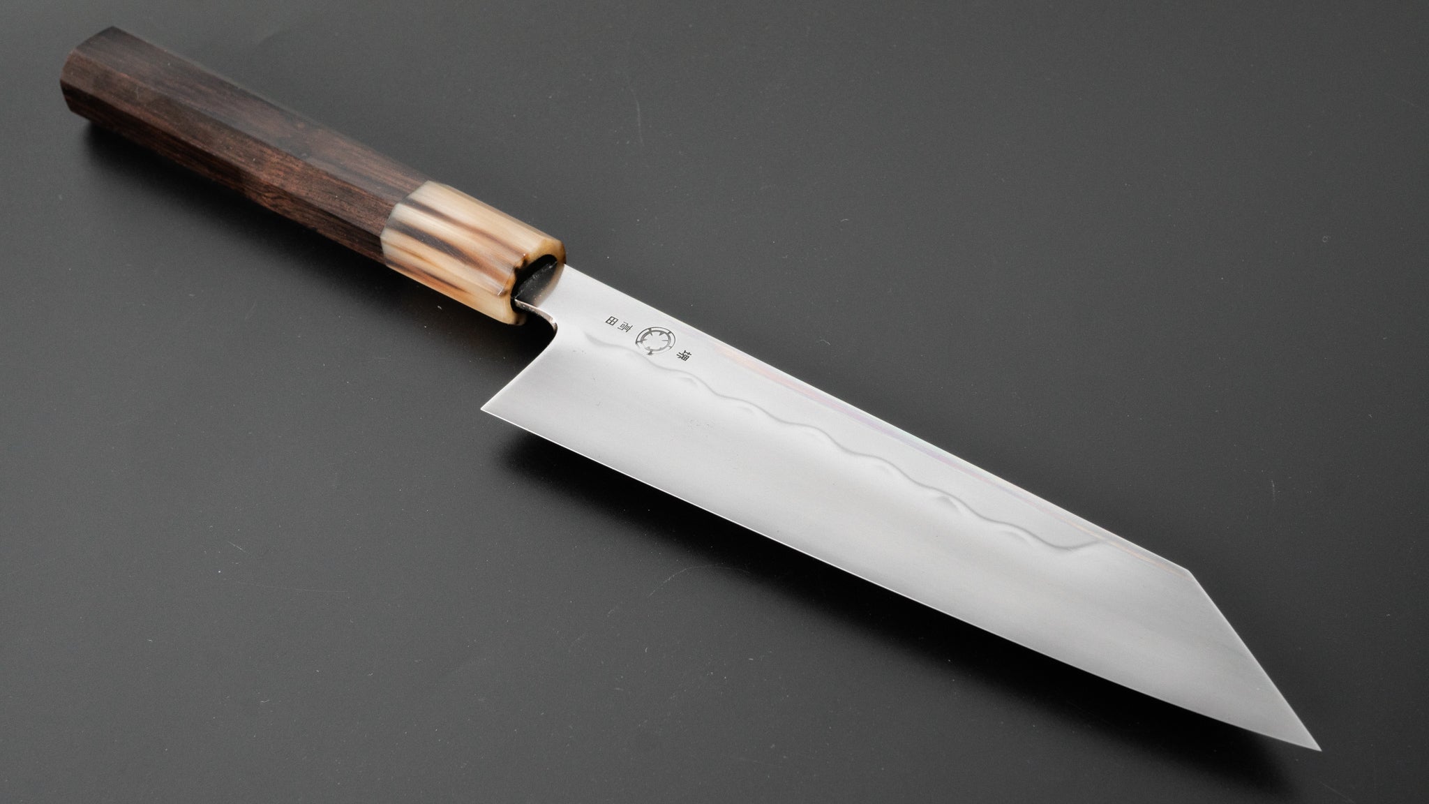 Takada no Hamono Mizu Honyaki White #2 Kiritsuke Gyuto 180mm Ebony Handle