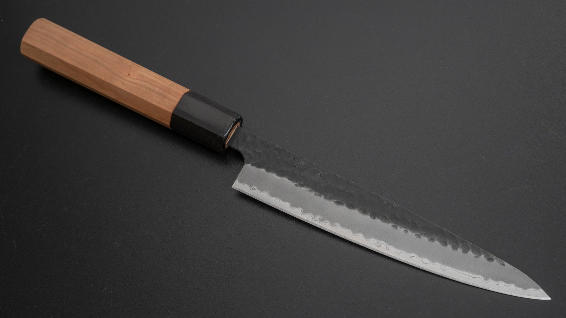 Hitohira Futana SB Kuro Tsuchime Petty 150mm Cherry Wood Handle - HITOHIRA