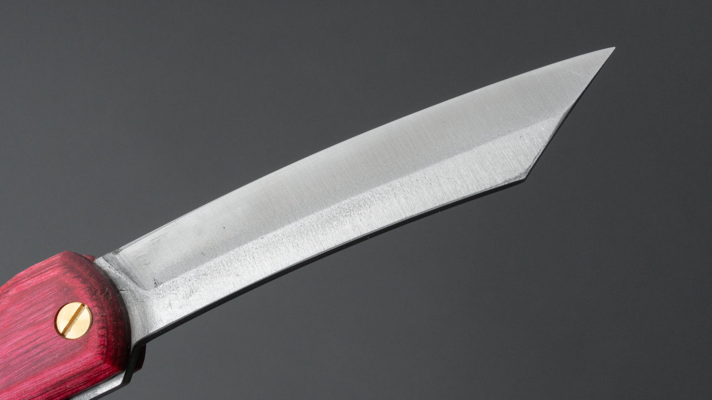 Higonokami VG10 Folding Knife Pakka Handle (Red) - HITOHIRA