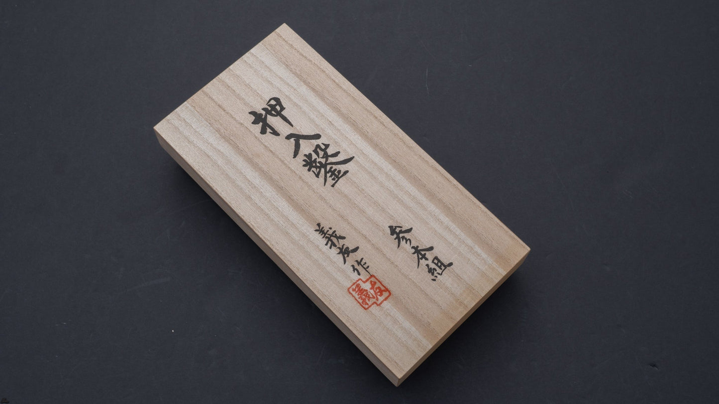 Morihei Yoshitomo Chisel 3 Set (with Kiri Box) | HITOHIRA