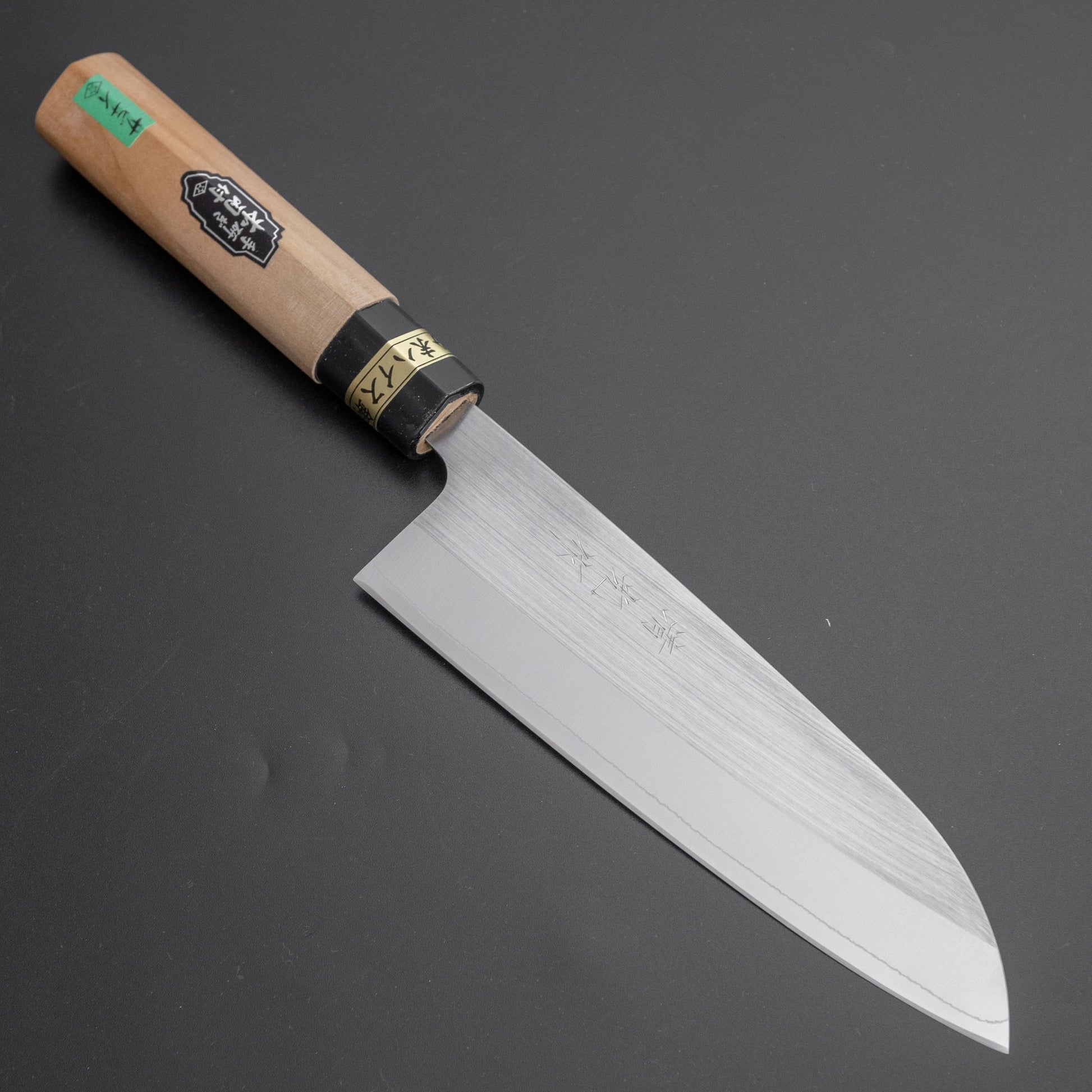 Morihei Kiyomitsu PM Steel Santoku 165mm Ho Wood Handle - HITOHIRA