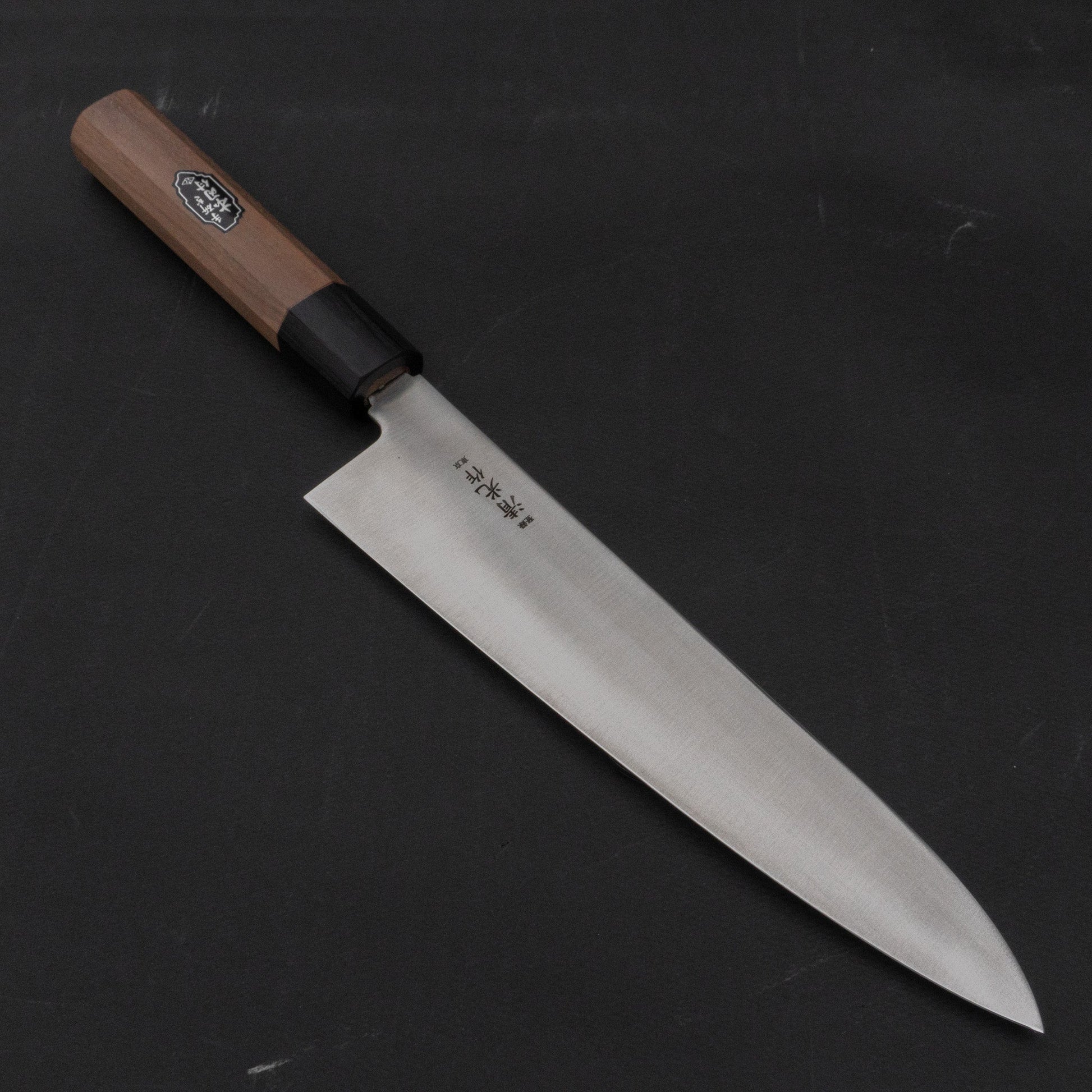 Morihei Kiyomitsu Stainless Gyuto 240mm Walnut Handle - HITOHIRA