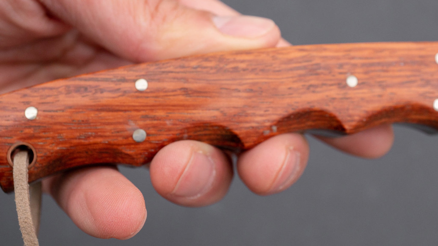 Fukuta Blue #2 Hunting Fixed Blade 70mm Rosewood Handle | HITOHIRA