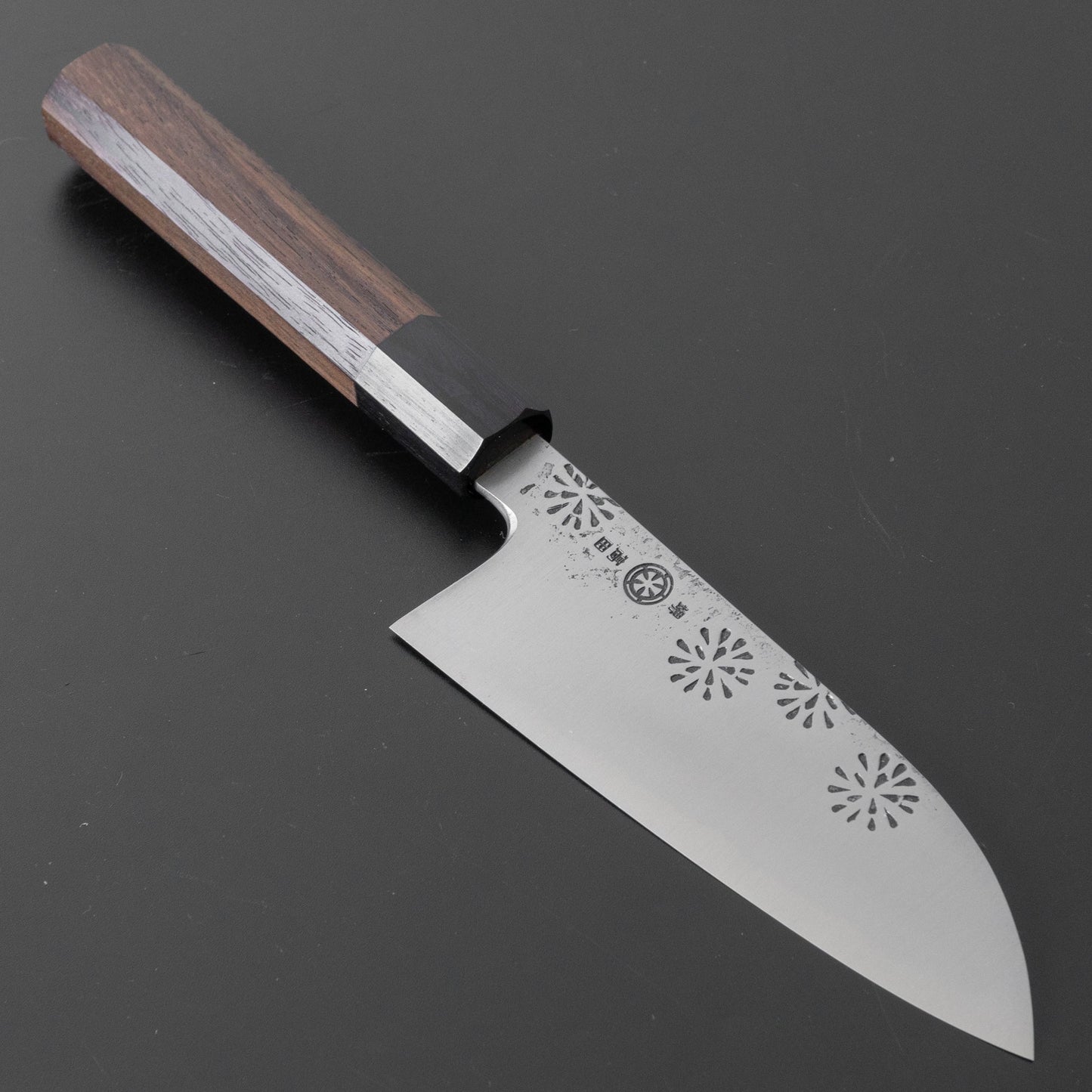 Takada no Hamono White #2 HH Hanabi Santoku 135mm Rosewood Handle - HITOHIRA