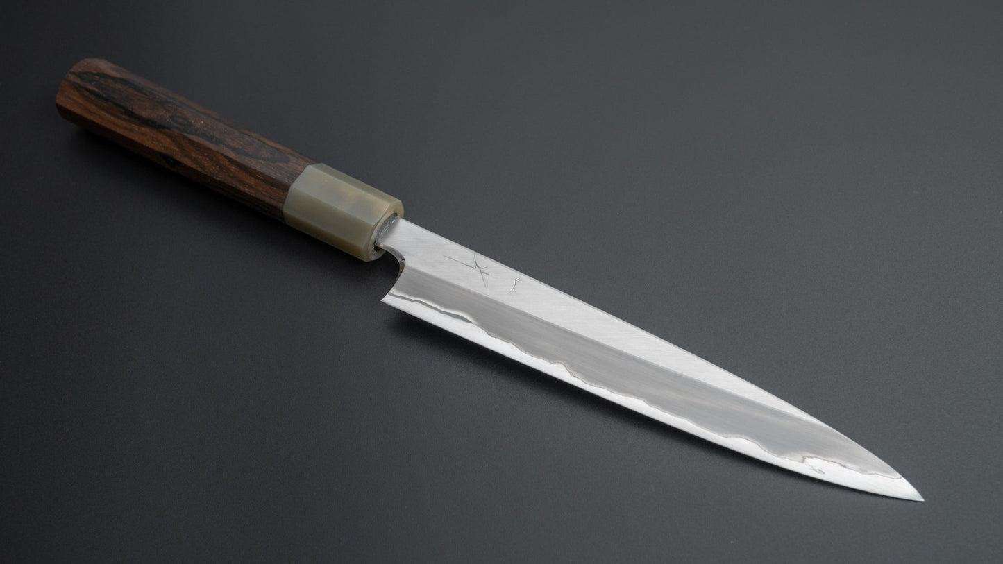 Hitohira Togashi White #1 Stainless Clad Migaki Petty 165mm Ziricote Handle - HITOHIRA