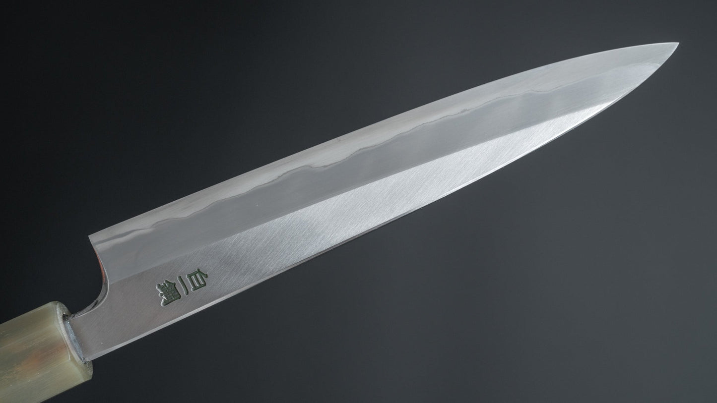 Hitohira Togashi White #1 Stainless Clad Migaki Petty 165mm Ziricote Handle - HITOHIRA