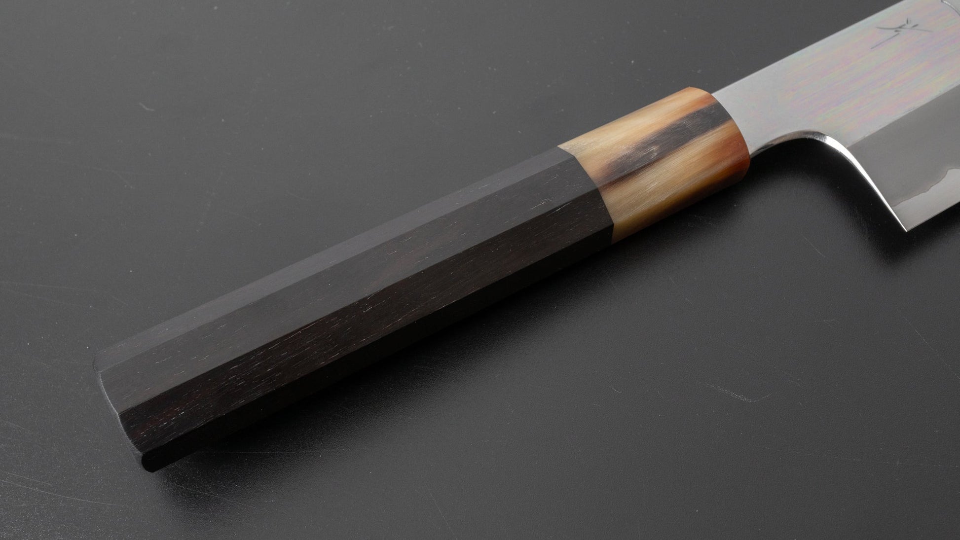 Hitohira Togashi White #1 Stainless Clad Kiritsuke Gyuto 240mm Blackwood Handle (Mirror Polished) - HITOHIRA