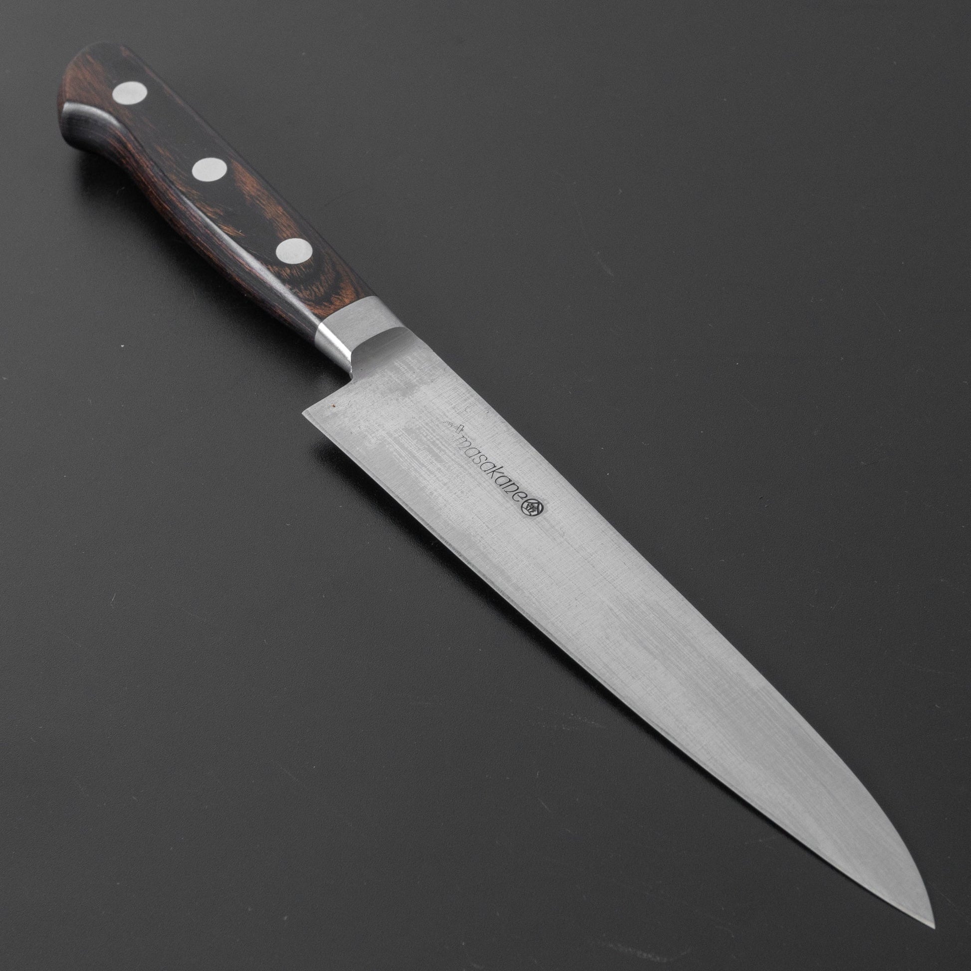 Masakane Vintage SK Petty 150mm Pakka Handle (Brown) - HITOHIRA