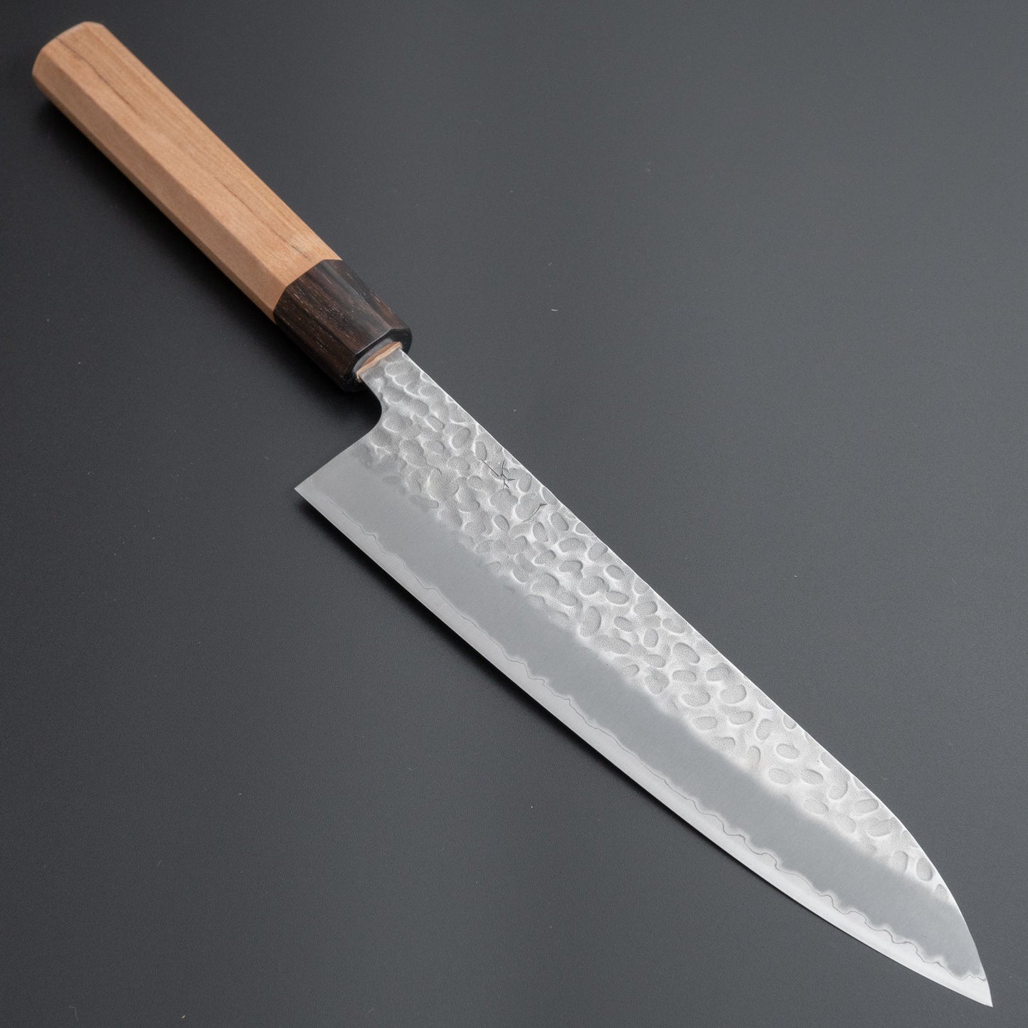 Hitohira Futana SB Migaki Tsuchime Gyuto 210mm Cherry Wood Handle - HITOHIRA