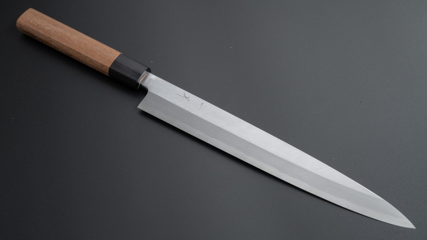 Hitohira Kikuchiyo Manzo White #3 Yanagiba 240mm Walnut Handle (Saya) - HITOHIRA