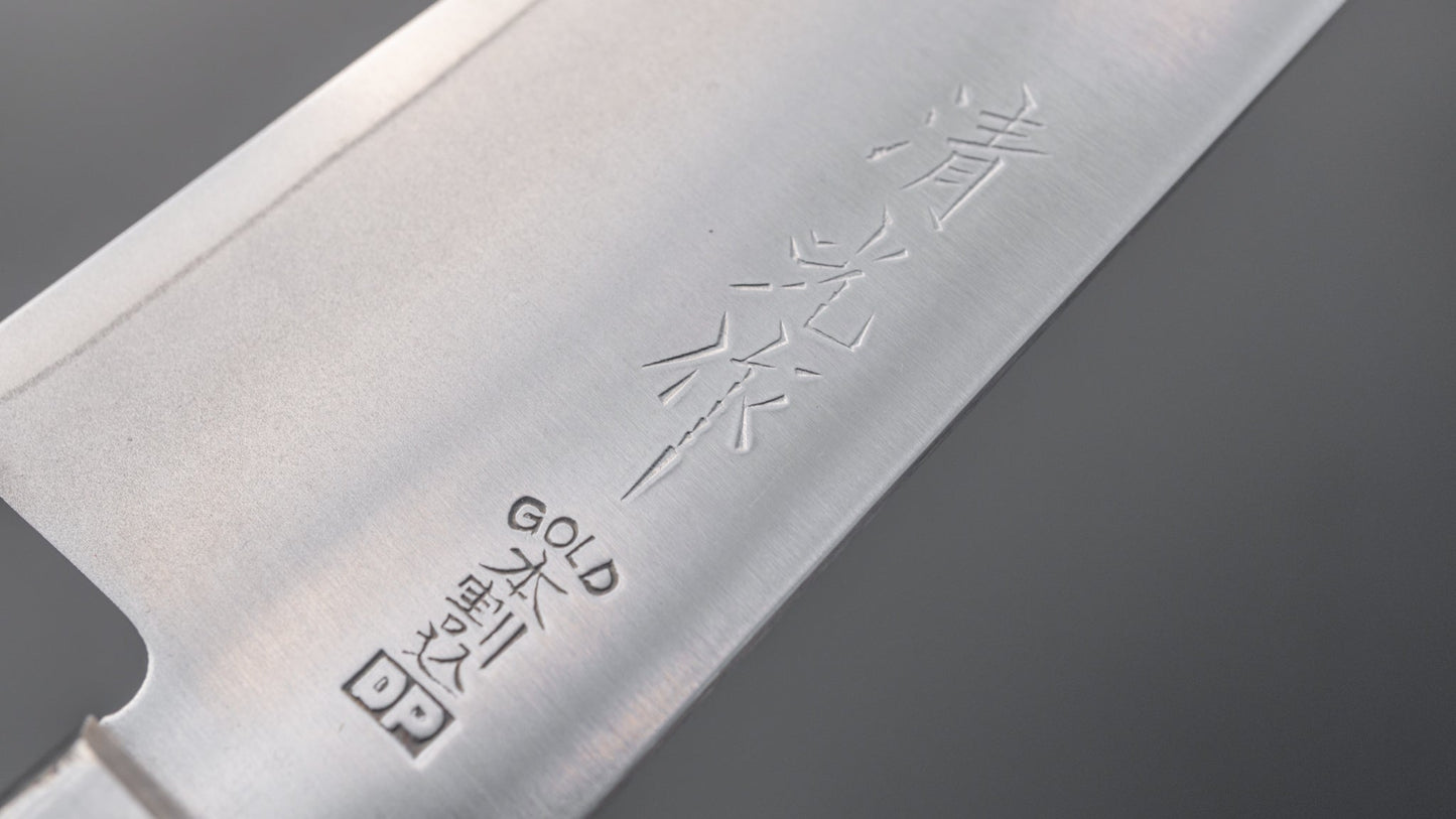 Morihei Kiyomitsu #140 Santoku 140mm Pakka Handle | HITOHIRA