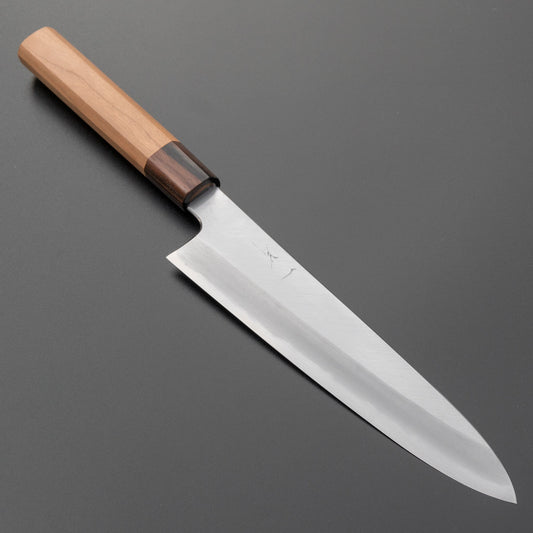 Hitohira Kikuchiyo Rikichi Blue #2 Migaki Gyuto 210mm Cherry Wood Handle (Saya) | HITOHIRA