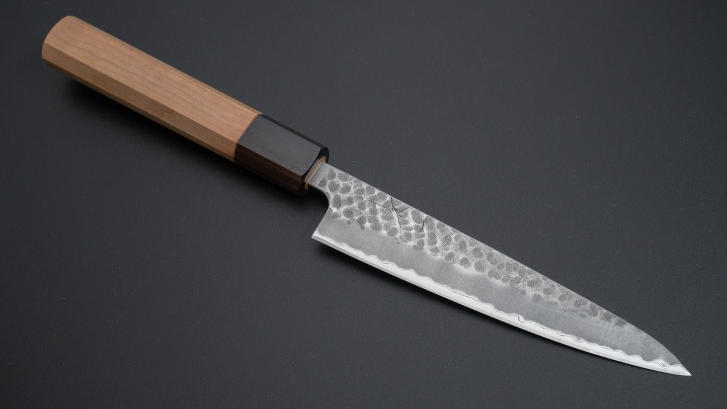 Hitohira Futana SB Migaki Tsuchime Petty 135mm Cherry Wood Handle - HITOHIRA