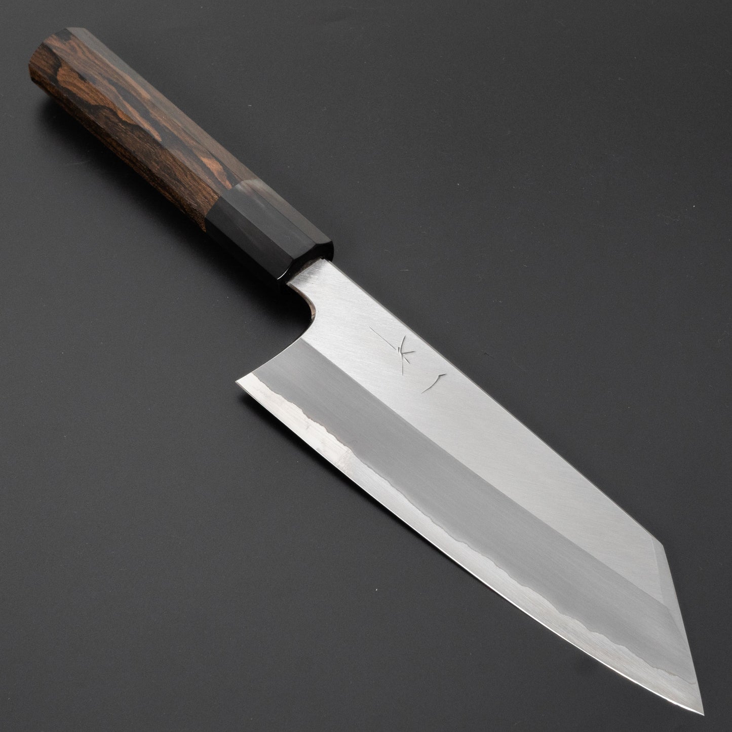 Hitohira Togashi White #1 Stainless Clad Migaki Bunka 180mm Ziricote Handle - HITOHIRA