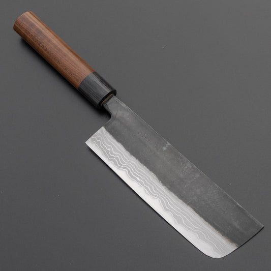 Hitohira HS White #2 Damascus Nakiri 165mm Maple Handle | HITOHIRA